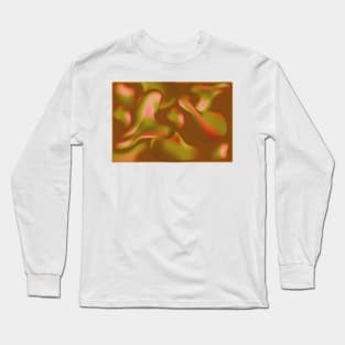 Abstract Artwork Iridescence Liquid Holographic Autumn Fall  Long Sleeve T-Shirt